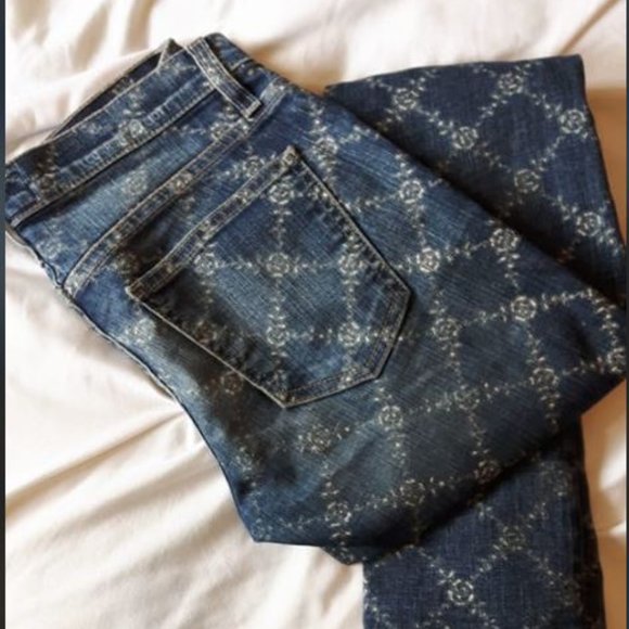 Current/Elliot Rolled Skinny Indigo Lattice - Picture 3 of 5